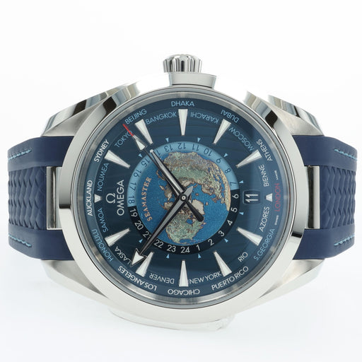 Omega Aqua Terra Worldtime Blue Dial Stainless Steel 220.12.43.22.03.001