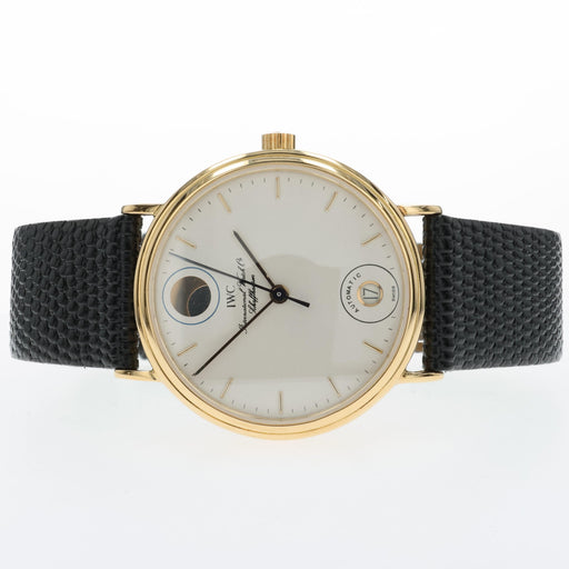 IWC Portofino 34mm Automatic Solid 18K Yellow Gold White Dial Date IW355001
