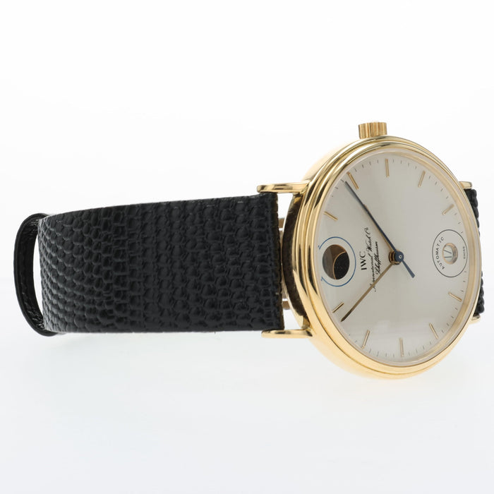 IWC Portofino 34mm Automatic Solid 18K Yellow Gold White Dial Date IW355001