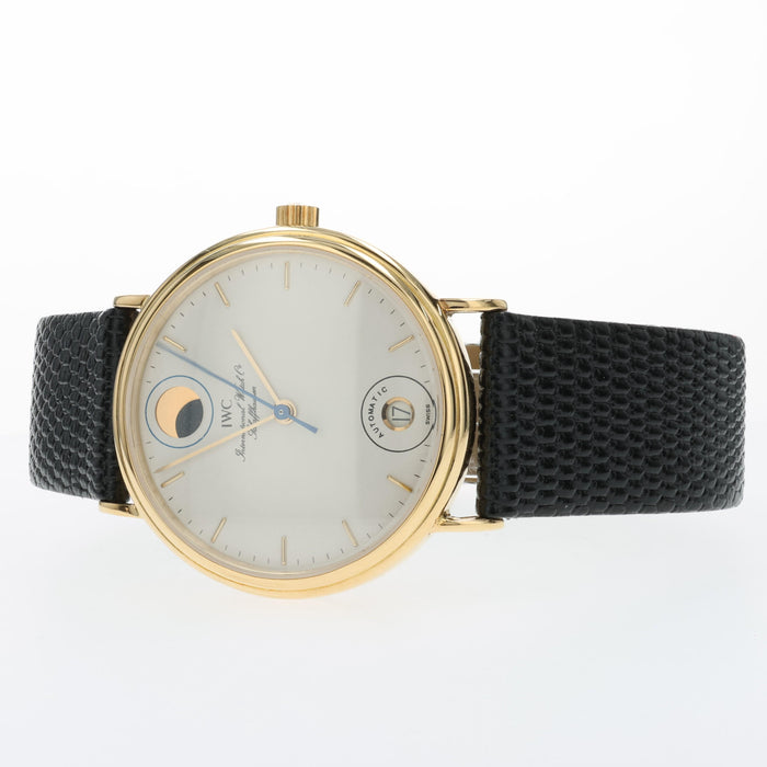 IWC Portofino 34mm Automatic Solid 18K Yellow Gold White Dial Date IW355001