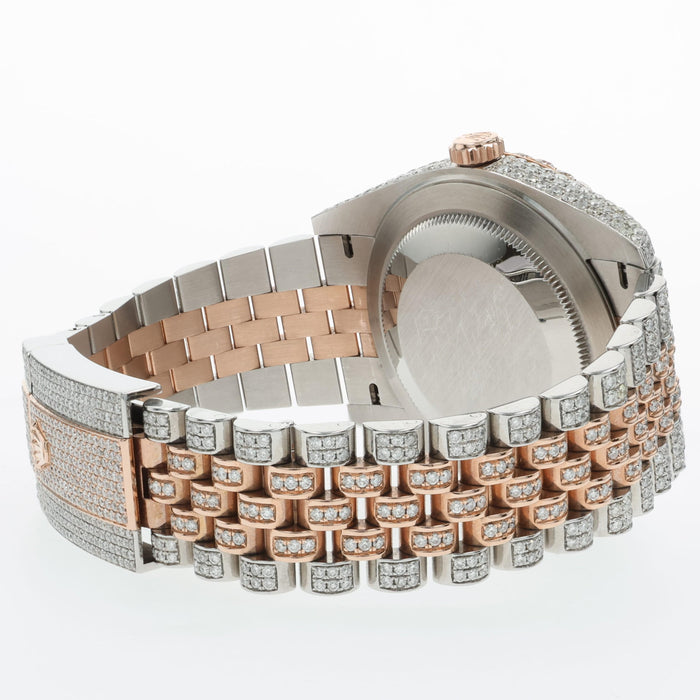 Rolex Datejust 41 Chocolate Dial Rose Gold & Steel Custom Diamonds 126331