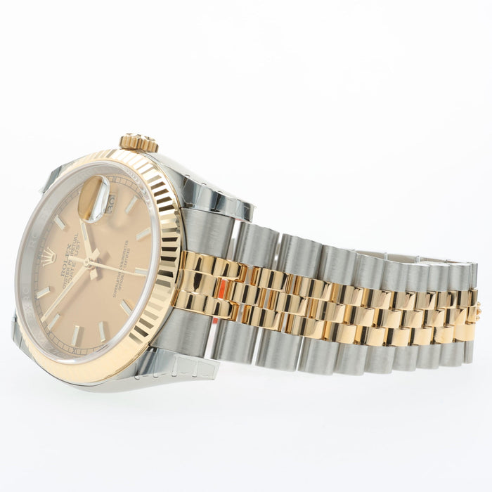 Rolex Datejust 36mm Champagne Dial 18kt Yellow Gold & Stainless Steel 116233