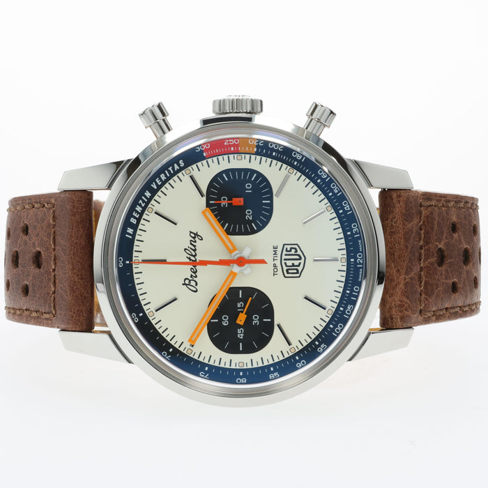 Breitling Top Time Deus Chronograph Cream Dial Automatic Steel 41MM A23310
