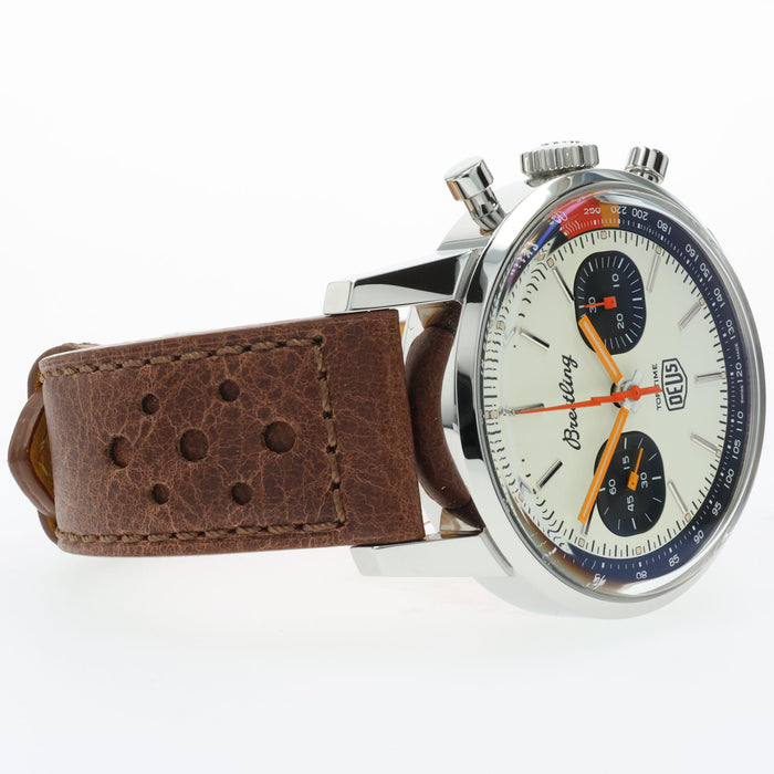 Breitling Top Time Deus Chronograph Cream Dial Automatic Steel 41MM A23310