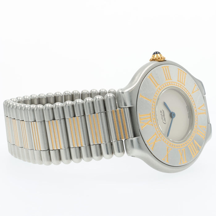 Cartier Ladies Must de Cartier 21 Stainless Steel & Yellow Gold Quartz W10051F4