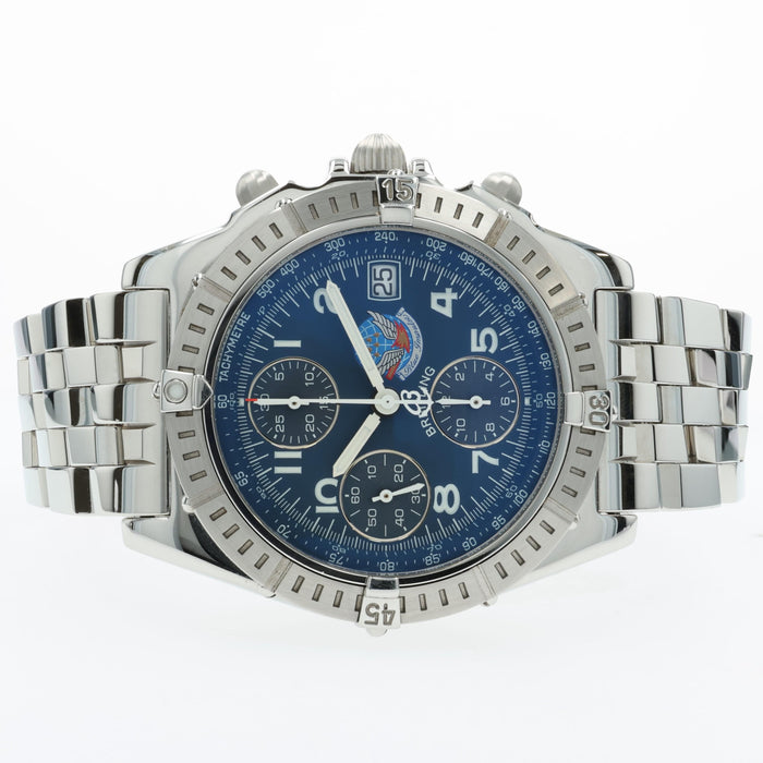 Breitling Chronomat Blackbird Blue Impulse Blue Dial 40MM Steel Automatic A13353