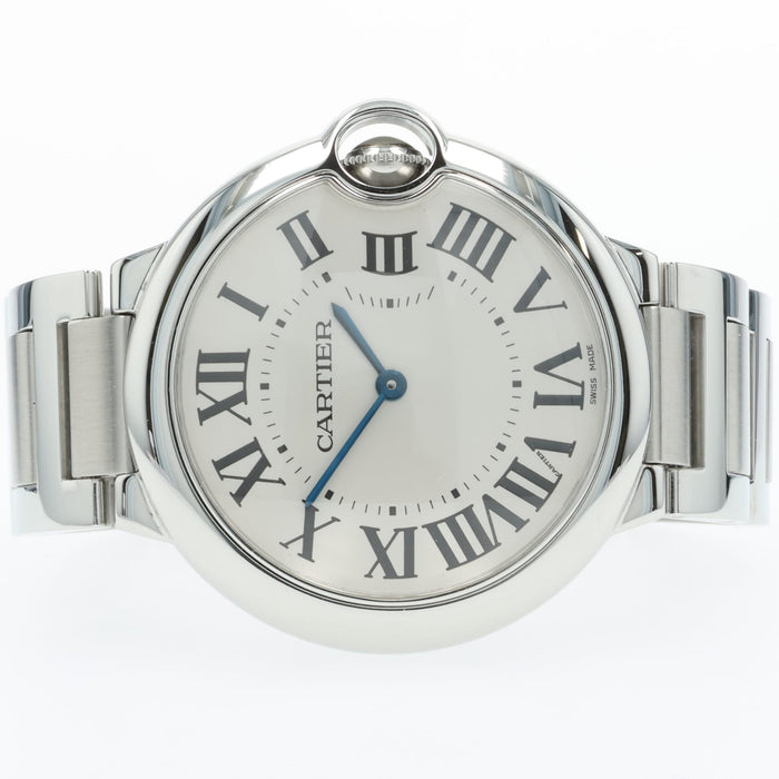 Cartier Ballon Bleu 36mm Silver Dial Quartz Stainless Steel W69011Z4 3005