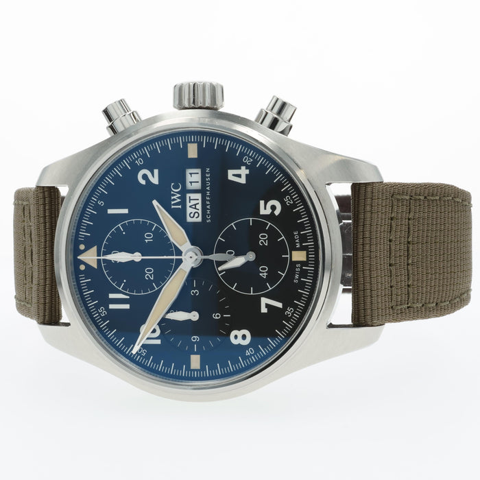 IWC Pilot Spitfire Chronograph Black Dial Stainless Steel 41MM IW387901