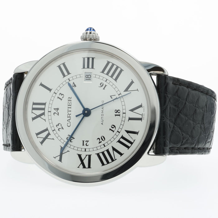 Cartier Ronde Solo XL Silver Dial Automatic Stainless Steel 42MM W6701010 3517