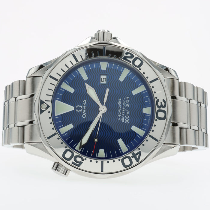 Omega Seamaster Electric Blue Dial Quartz 41MM Stainless Steel 2265.80