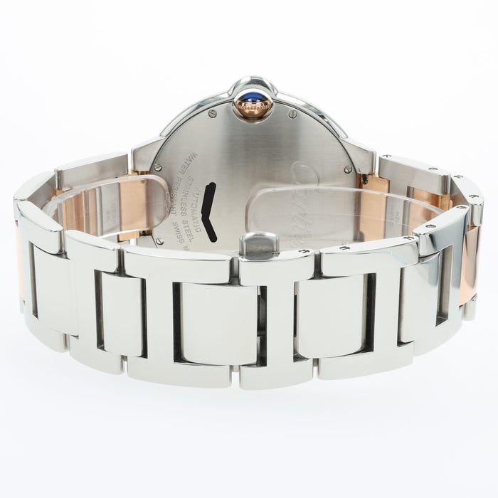 Cartier Ballon Bleu Chocolate Dial 18K Rose Gold & Stainless Steel W6920032 3001