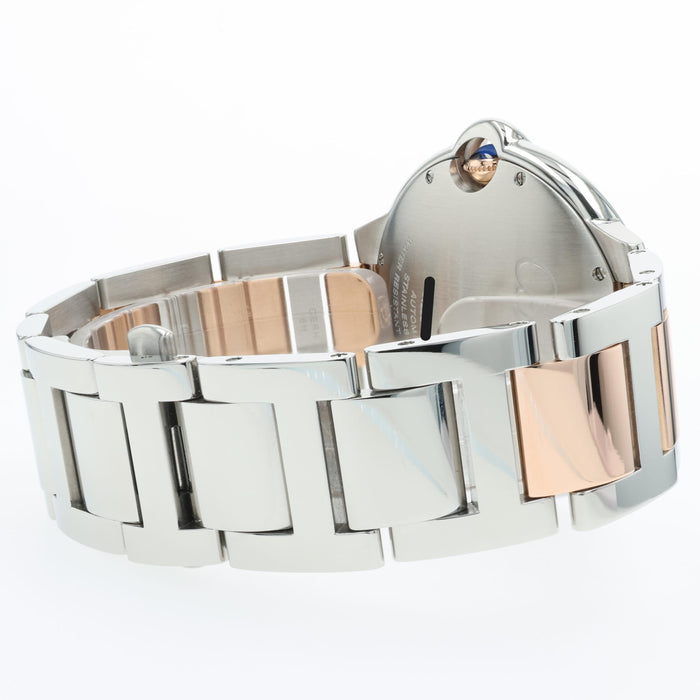 Cartier Ballon Bleu Chocolate Dial 18K Rose Gold & Stainless Steel W6920032 3001