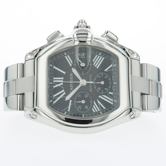 Cartier Roadster Chronograph XL Black Dial Automatic Steel W62020X6 2618