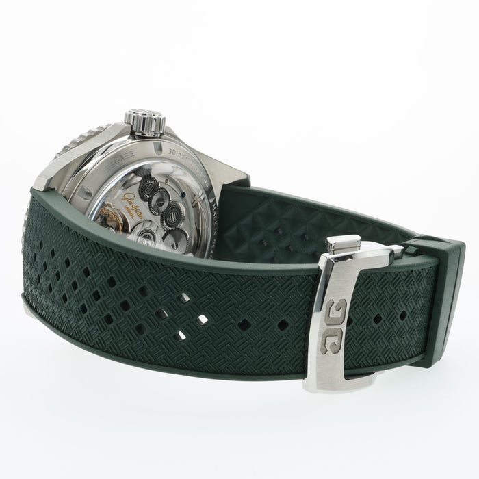Glashutte SeaQ Panorama Date Green Stainless Steel 1-36-13-07-83-34