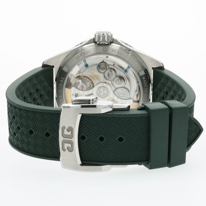 Glashutte SeaQ Panorama Date Green Stainless Steel 1-36-13-07-83-34