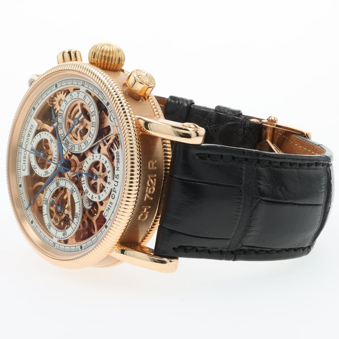 Chronoswiss  Opus Skeleton Chronograph Solid 18kt Rose Gold 38MM CH7521R