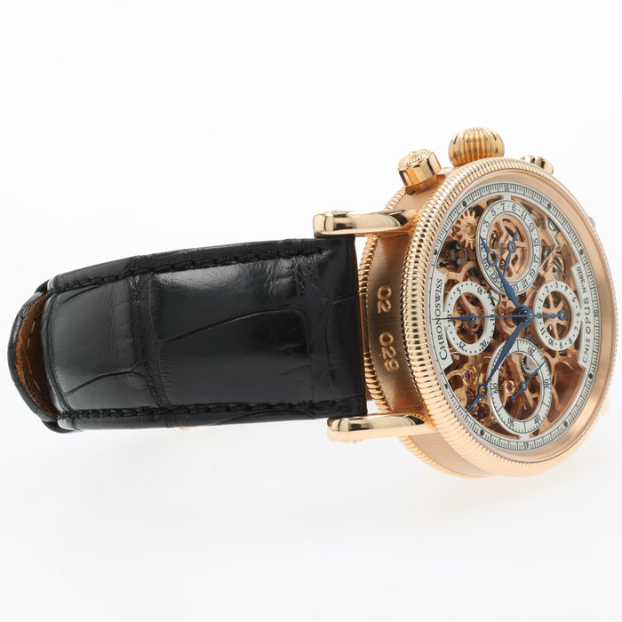 Chronoswiss  Opus Skeleton Chronograph Solid 18kt Rose Gold 38MM CH7521R