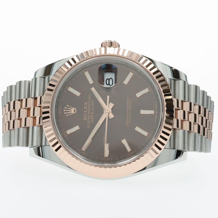 Rolex Datejust 41 Chocolate Dial Rose Gold and Stainless Steel 126331