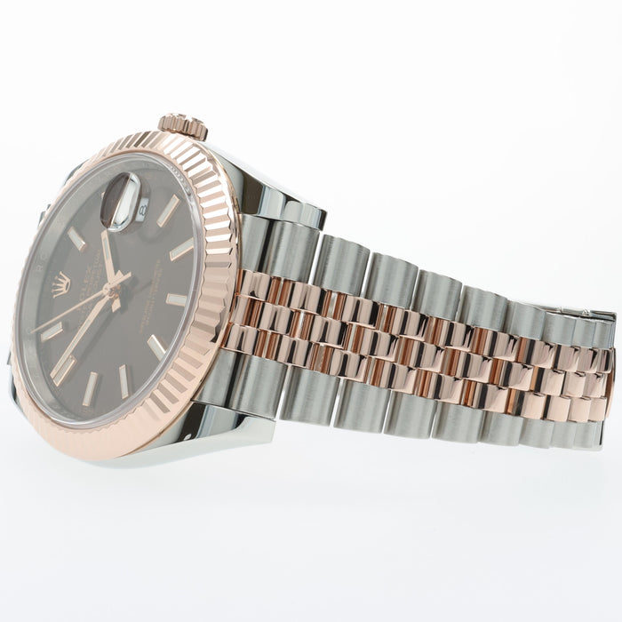 Rolex Datejust 41 Chocolate Dial Rose Gold and Stainless Steel 126331