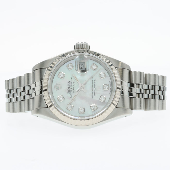Rolex Lady Datejust 26mm Custom Mother of Pearl Dial Jubilee Steel 69174