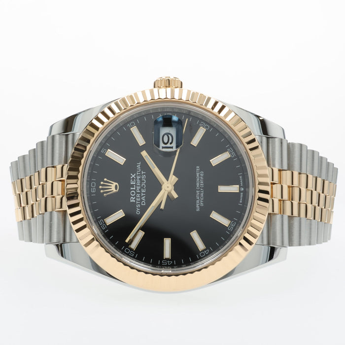 Rolex Datejust 41mm Black Dial 18kt Yellow Gold & Stainless Steel 126333