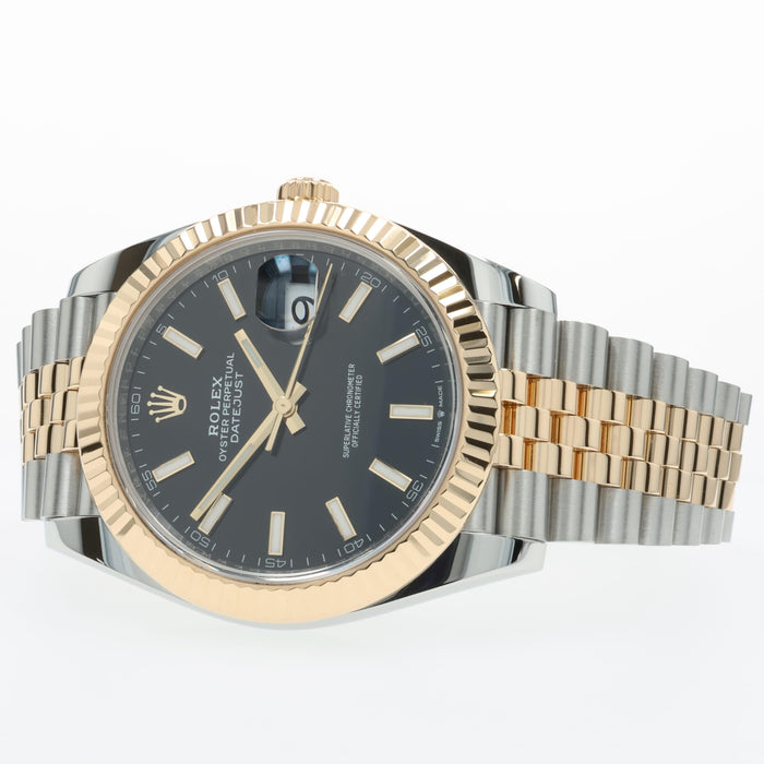 Rolex Datejust 41mm Black Dial 18kt Yellow Gold & Stainless Steel 126333