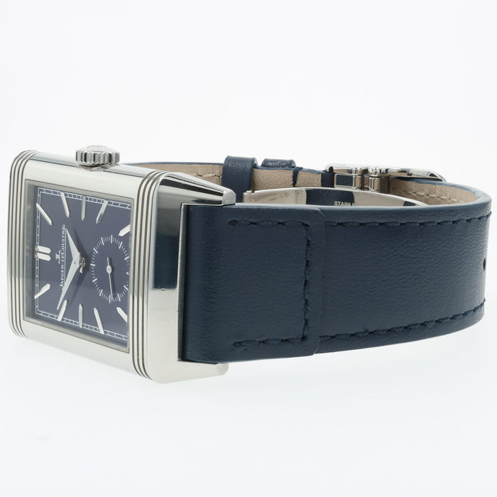 Jaeger LeCoultre Reverso Tribute Small Seconds Blue Dial Steel 214.8.62 Q3978480