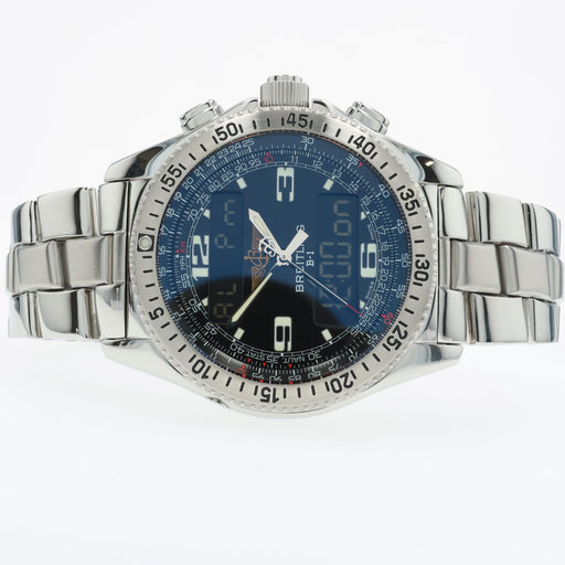 Breitling B-1 Stainless Steel Black Dial 43MM Quartz Analog/Digital E76321
