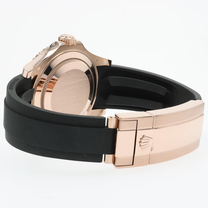Rolex Yachtmaster Black Dial 18kt Rose Gold Oysterflex Automatic 126655
