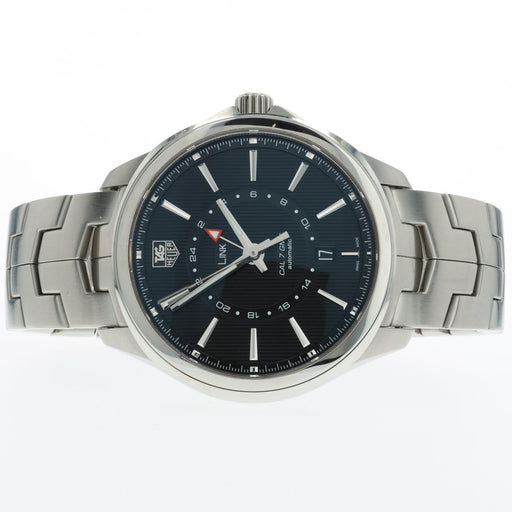 Tag Heuer Link GMT Black Dial Stainless Steel Automatic 42MM WAT201A