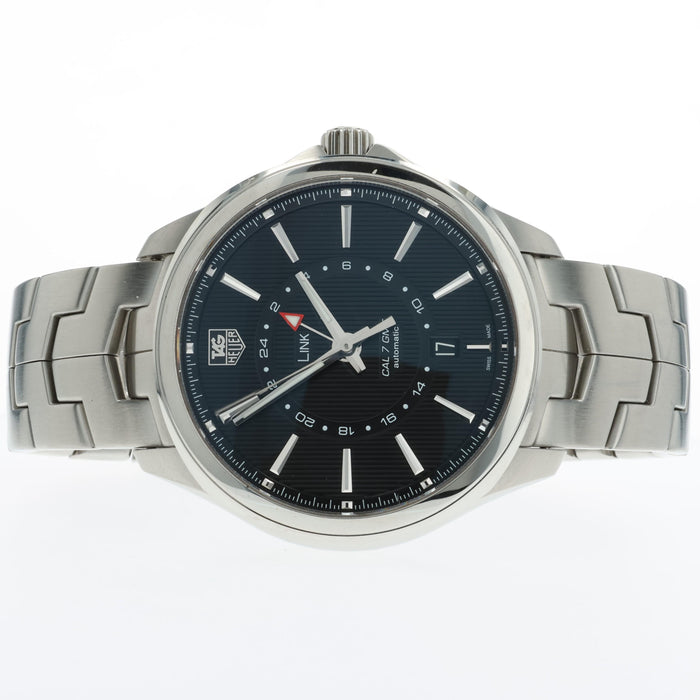 Tag Heuer Link GMT Black Dial Stainless Steel Automatic 42MM WAT201A