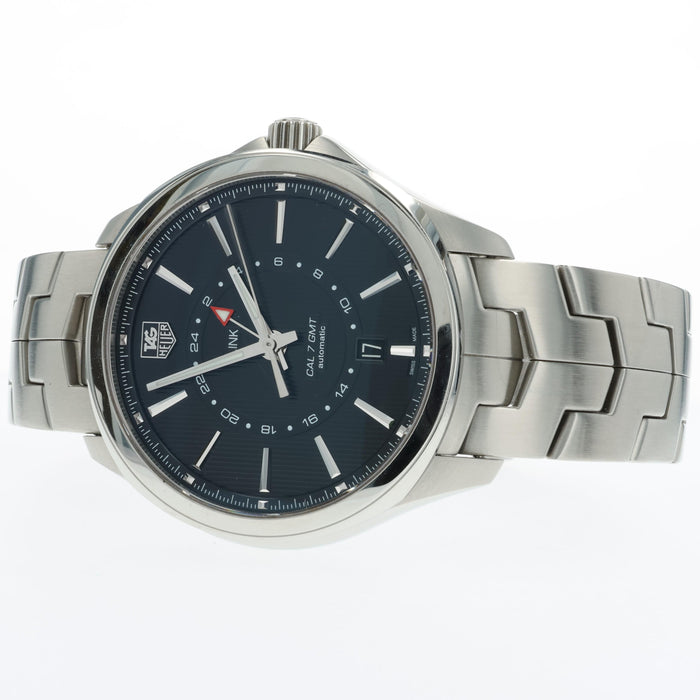 Tag Heuer Link GMT Black Dial Stainless Steel Automatic 42MM WAT201A