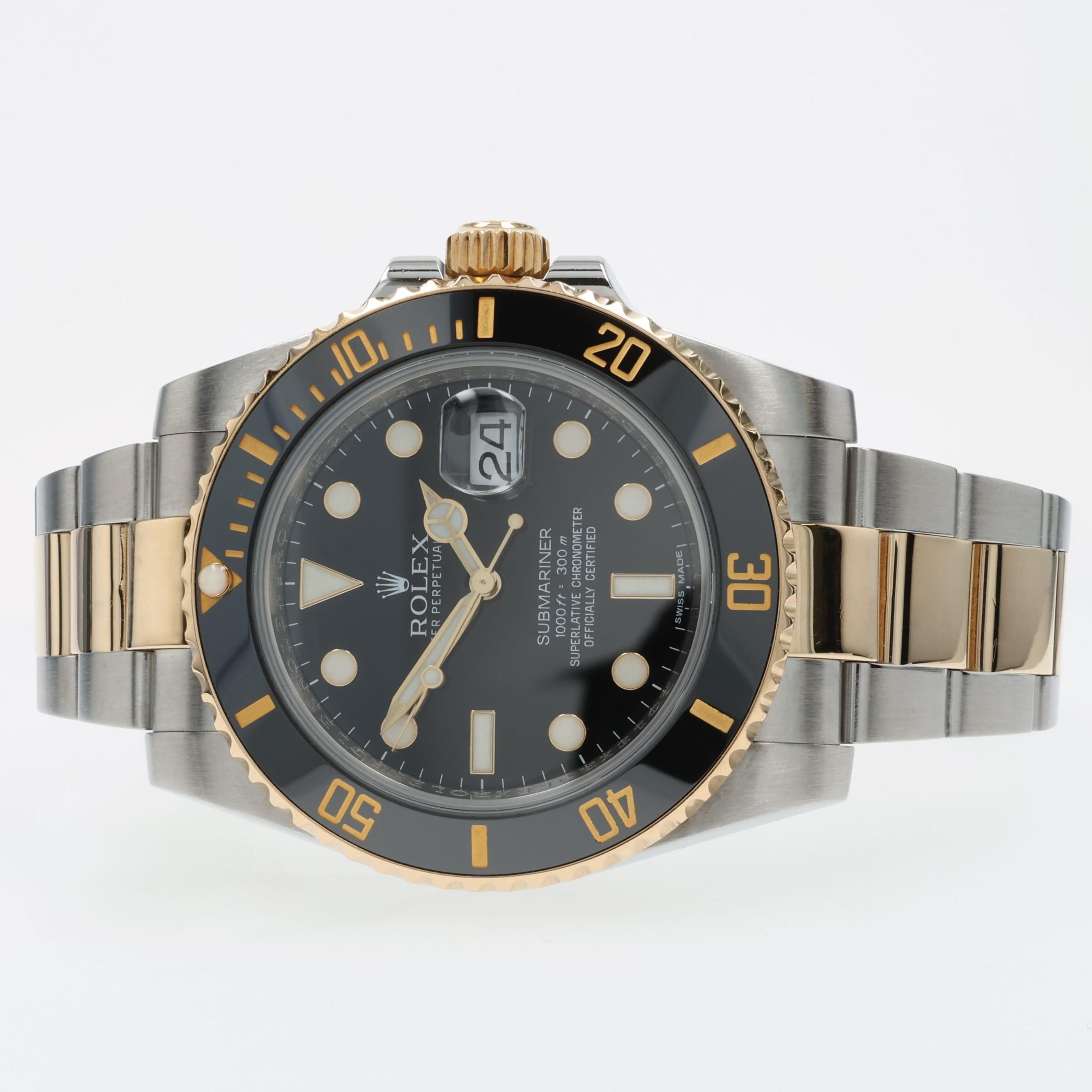 Rolex Submariner Date Black Dial 18kt Yellow Gold & Stainless Steel 11