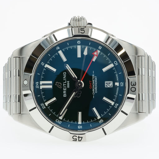 Breitling Chronomat 40mm GMT Automatic Green Dial Stainless Steel A32398