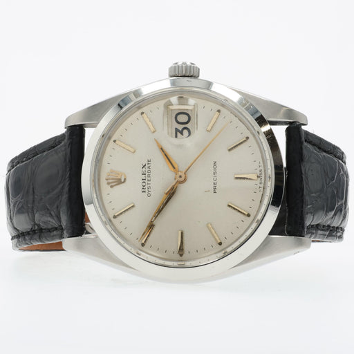 Rolex Oyster Perpetual Oysterdate Manual Wind Silver Dial Steel 6694