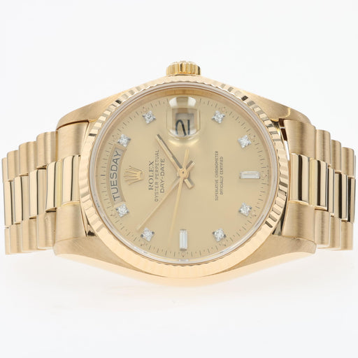 Rolex Day-Date 36mm President Solid 18kt Yellow Gold Factory Diamond Dial 18038