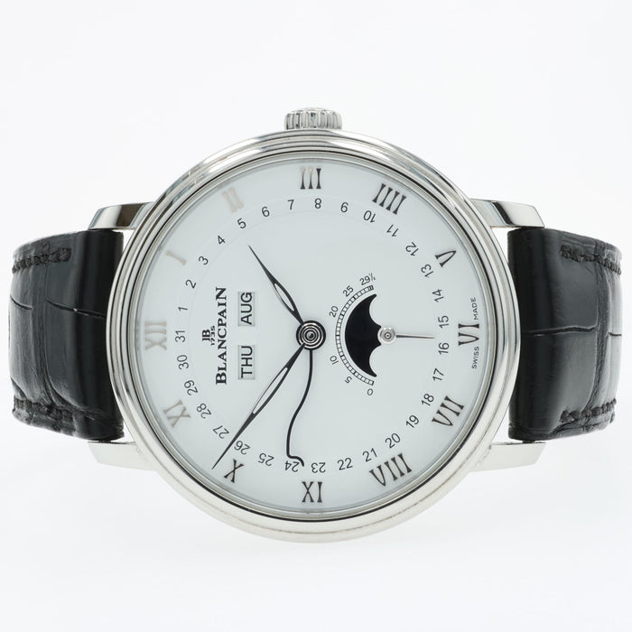 Blancpain Villeret Quantieme Complete Calendar Stainless Steel 6654-1127-55B