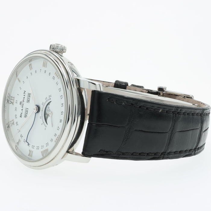 Blancpain Villeret Quantieme Complete Calendar Stainless Steel 6654-1127-55B