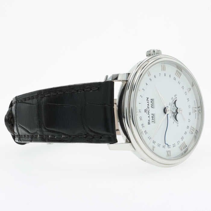 Blancpain Villeret Quantieme Complete Calendar Stainless Steel 6654-1127-55B