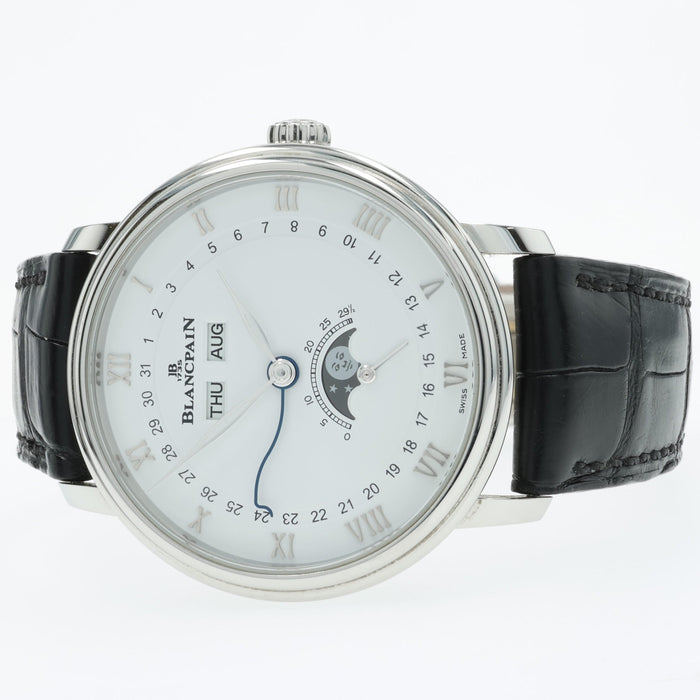 Blancpain Villeret Quantieme Complete Calendar Stainless Steel 6654-1127-55B