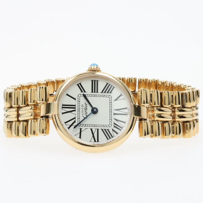 Cartier Must de Cartier Vendome Round Vermeil Quartz Silver Dial 24MM 590004