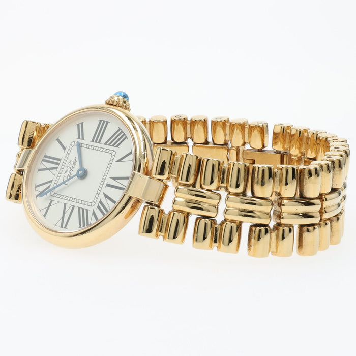 Cartier Must de Cartier Vendome Round Vermeil Quartz Silver Dial 24MM 590004