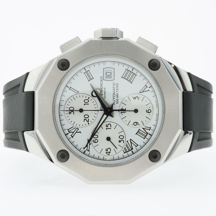 Baume & Mercier Riviera White Dial Chronograph Stainless Steel 65541