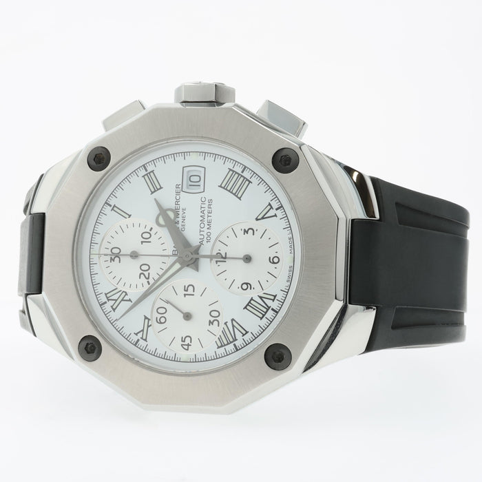 Baume & Mercier Riviera White Dial Chronograph Stainless Steel 65541