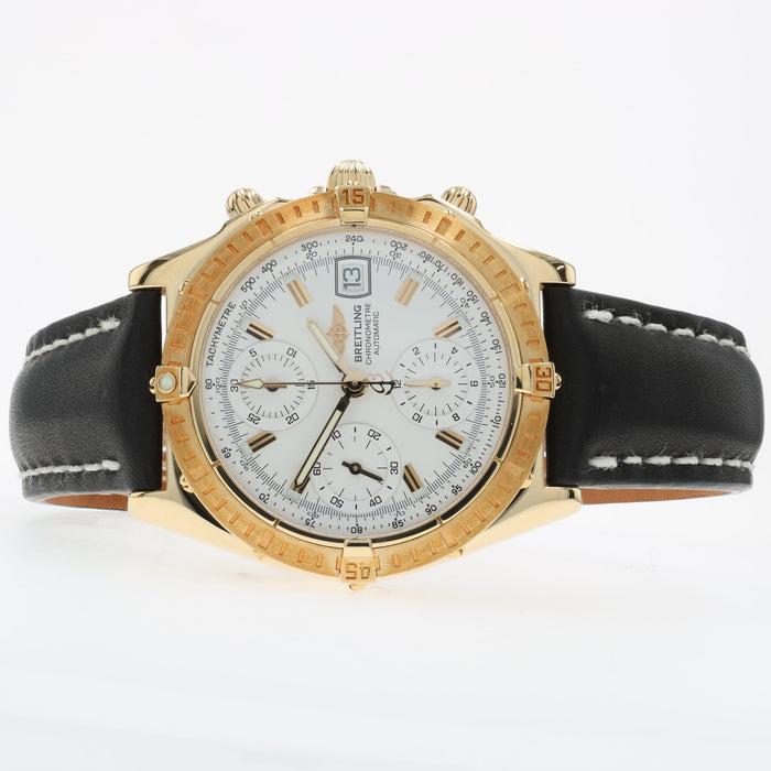 Breitling Chronomat Factory White Dial Dial 18K Yellow Gold Chronograph K13352