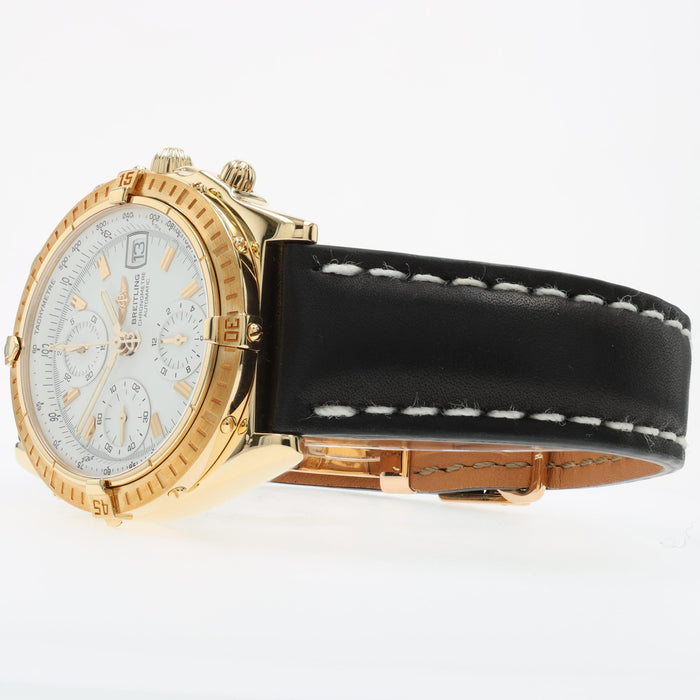 Breitling Chronomat Factory White Dial Dial 18K Yellow Gold Chronograph K13352