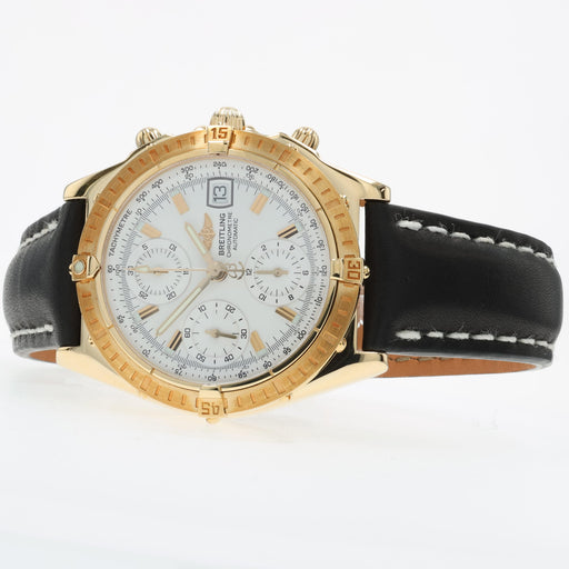 Breitling Chronomat Factory White Dial Dial 18K Yellow Gold Chronograph K13352