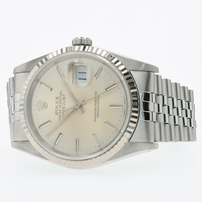 Rolex Datejust 36mm Automatic Silver Dial Jubilee Stainless Steel 16234