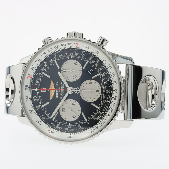 Breitling Navitimer Black Dial Chronograph Stainless Steel AB0120