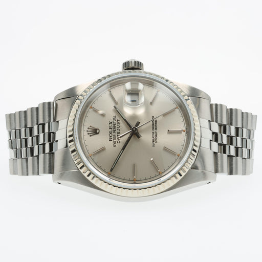 Rolex Datejust 36 Silver Stick Dial Stainless Steel Automatic 16014